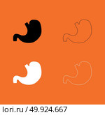Stomach black and white set icon .. Stomach black and white set  icon . Стоковая иллюстрация, агентство Ingram Publishing / Фотобанк Лори