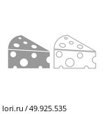 Piece cheese icon. Grey set .. Piece cheese icon. It is grey set . Стоковая иллюстрация, агентство Ingram Publishing / Фотобанк Лори