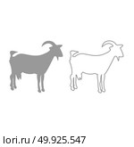 Goat icon. Grey set .. Goat icon. It is grey set . Стоковая иллюстрация, агентство Ingram Publishing / Фотобанк Лори