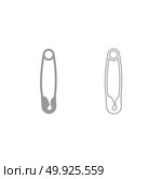 Safety pin icon. Grey set .. Safety pin icon. It is grey set . Стоковая иллюстрация, агентство Ingram Publishing / Фотобанк Лори