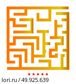Labyrinth, maze conundrum icon .  Flat style. Labyrinth, maze conundrum icon . It is flat style. Стоковая иллюстрация, агентство Ingram Publishing / Фотобанк Лори