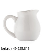 White ceramic pitcher isolated on white background. Стоковое фото, агентство Ingram Publishing / Фотобанк Лори