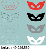 Mask or guise red black white icon.. Mask or guise red black white icon set. Стоковая иллюстрация, агентство Ingram Publishing / Фотобанк Лори