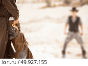 duel between cowboys. affair of honor. Стоковое фото, агентство Ingram Publishing / Фотобанк Лори
