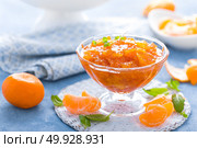 Tasty mandarin orange jam. Tangerine confiture, marmelade. Стоковое фото, агентство Ingram Publishing / Фотобанк Лори