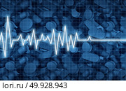 Opioid death crisis and prescription painkiller addiction epidemic concept as an ekg or ecg monitor life flatline over pills as a medical addict problem as a 3D illustration elements. Стоковое фото, агентство Ingram Publishing / Фотобанк Лори