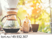 black coffee, drip process. Стоковое фото, агентство Ingram Publishing / Фотобанк Лори