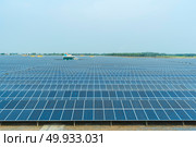 BANGKOK, THAILAND - JANUARY 30: view of Thailand solar farm on January 30, 2016 in Bangkok, Thailand. Редакционное фото, агентство Ingram Publishing / Фотобанк Лори