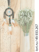 the dreamcatcher with vintage flowers, vintage filtered Images. Стоковое фото, агентство Ingram Publishing / Фотобанк Лори