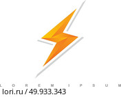 orange thunder bolt sign logo. orange thunder bolt sign logo vector art. Стоковая иллюстрация, агентство Ingram Publishing / Фотобанк Лори