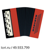 Accordion icon. Accordion icon. Flat color design. Vector illustration. Стоковая иллюстрация, агентство Ingram Publishing / Фотобанк Лори