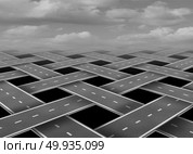 Transportation organization and road travel concept as organized managed transit with 3D illustration elements.. Transportation Organization. Стоковое фото, агентство Ingram Publishing / Фотобанк Лори