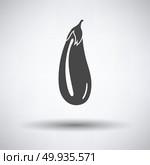 Eggplant  icon. Eggplant  icon on gray background, round shadow. Vector illustration. Стоковое фото, агентство Ingram Publishing / Фотобанк Лори
