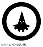 Executioner hangman icon black color in circle round vector illustration. Стоковая иллюстрация, агентство Ingram Publishing / Фотобанк Лори