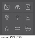 brush , bathtub , ai , files , file type , file , windows , os , documents,  hardware , ai , pds , compressesd, zip , message , labour , constructions , icon, vector, design,  flat,  collection, style, creative,  icons. Стоковая иллюстрация, агентство Ingram Publishing / Фотобанк Лори