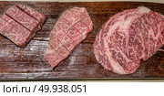 Freshness Japanese wagyu A5 Beef BBQ yakiniku. Стоковое фото, агентство Ingram Publishing / Фотобанк Лори