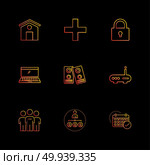 home , wifi router , speaker, celender , lock , home , laptop , files , file type , file , windows , os , documents,  hardware , ai , pds , compressesd, zip , message , labour , constructions , icon, vector, design,  flat,  collection, style, creative,  icons. Стоковая иллюстрация, агентство Ingram Publishing / Фотобанк Лори