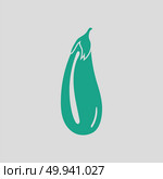 Eggplant  icon. Gray background with green. Vector illustration. Стоковое фото, агентство Ingram Publishing / Фотобанк Лори