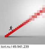 Online business digital path strategy idea as a marketing strategic plan concept with 3D illustration elements. Стоковое фото, агентство Ingram Publishing / Фотобанк Лори