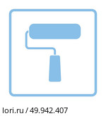 Icon of construction paint brushes. Blue frame design. Vector illustration. Стоковая иллюстрация, агентство Ingram Publishing / Фотобанк Лори