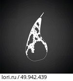 Icon of Pear. Black background with white. Vector illustration. Стоковое фото, агентство Ingram Publishing / Фотобанк Лори