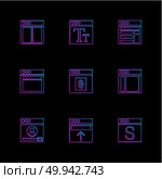 website , web , user interface , web app , internet , website , dwonloading , uploading, user design , icon, vector, design,  flat,  collection, style, creative,  icons , . Стоковая иллюстрация, агентство Ingram Publishing / Фотобанк Лори