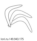 Icon of boomerang. Thin line design. Vector illustration. Стоковое фото, агентство Ingram Publishing / Фотобанк Лори