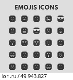 Emoji Icons. For web design and application interface, also useful for infographics. Vector illustration. Стоковая иллюстрация, агентство Ingram Publishing / Фотобанк Лори