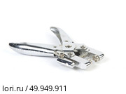 eyelet plier for punch and eyelets isolated on white background. Стоковое фото, агентство Ingram Publishing / Фотобанк Лори