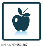 Icon of Apple. Shadow reflection design. Vector illustration. Стоковая иллюстрация, агентство Ingram Publishing / Фотобанк Лори