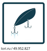 Icon of Fishing spoon on gray background, round shadow. Shadow reflection design. Vector illustration. Стоковая иллюстрация, агентство Ingram Publishing / Фотобанк Лори