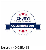 Happy Columbus day design vector. Стоковая иллюстрация, агентство Ingram Publishing / Фотобанк Лори
