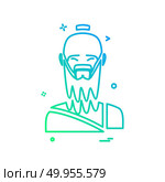 Hindu pandit icon design vector. Стоковая иллюстрация, агентство Ingram Publishing / Фотобанк Лори