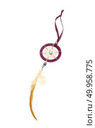 Beautiful dream catcher isolated on white with clipping path. Стоковое фото, агентство Ingram Publishing / Фотобанк Лори