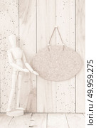 wooden puppets on a wood background, vintage filtered Images. Стоковое фото, агентство Ingram Publishing / Фотобанк Лори