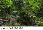 Nakhonnayok, Thailand - December 14, 2016 adventure trekking travel in Khao Yai National Park, Thailand. Редакционное фото, агентство Ingram Publishing / Фотобанк Лори