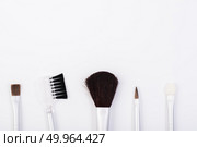 Makeup Brushes isolated on white background. Стоковое фото, агентство Ingram Publishing / Фотобанк Лори