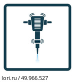 Icon of Construction jackhammer. Shadow reflection design. Vector illustration. Стоковое фото, агентство Ingram Publishing / Фотобанк Лори