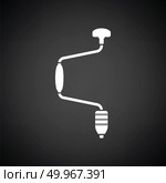 Auger icon. Black background with white. Vector illustration. Стоковое фото, агентство Ingram Publishing / Фотобанк Лори