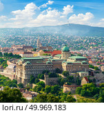 View on Budai fortress in Budapest at summer day, Hungary. Стоковое фото, агентство Ingram Publishing / Фотобанк Лори
