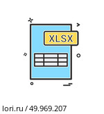 xlsx file format icon vector design. Стоковая иллюстрация, агентство Ingram Publishing / Фотобанк Лори