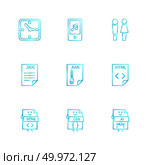 Clock , mp4 , male female , doc , rar , compressed file , html , code , css , ai , icon, vector, design,  flat,  collection, style, creative,  icons. Стоковая иллюстрация, агентство Ingram Publishing / Фотобанк Лори
