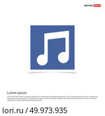 Music note icon - Blue photo Frame. Стоковая иллюстрация, агентство Ingram Publishing / Фотобанк Лори