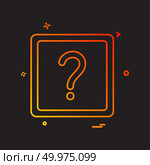 question mark ask icon vector design. Стоковая иллюстрация, агентство Ingram Publishing / Фотобанк Лори