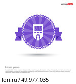 Diabetes Glucometer Icons - Purple Ribbon banner. Стоковая иллюстрация, агентство Ingram Publishing / Фотобанк Лори