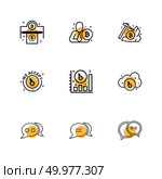 Bit coin , crypto currency , axe, chat , conversation , graph , wo accepted , icon, vector, design,  flat,  collection, style, creative,  iconsicon, vector, design,  flat,  collection, style, creative,  icons . Стоковая иллюстрация, агентство Ingram Publishing / Фотобанк Лори