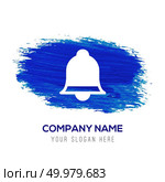 Ringing bell icon - Blue watercolor background. Стоковая иллюстрация, агентство Ingram Publishing / Фотобанк Лори