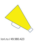 Director megaphone icon. Thin line design. Vector illustration. Стоковое фото, агентство Ingram Publishing / Фотобанк Лори