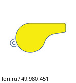 Whistle icon. Thin line design. Vector illustration. Стоковая иллюстрация, агентство Ingram Publishing / Фотобанк Лори