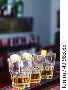 alcohol drink on bar. tequila. Стоковое фото, агентство Ingram Publishing / Фотобанк Лори
